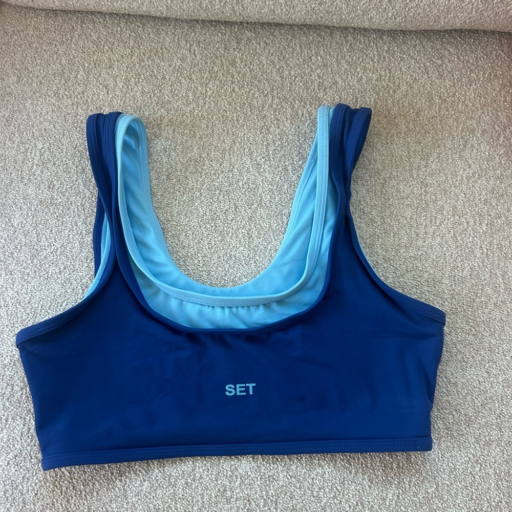 SET Active Resort Blue Sports Bra